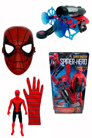 Spiderman Archer Shooting Web Wurfhandschuhe und Maske + Geschenkbrieftasche - 1