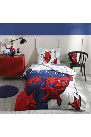 Spiderman Blue Tek Kişilik Disney Lisanslı Lastikli Fitted Çarşaf Çocuk Nevresim Takımı PR-EVTEKSTILI-58050501327 - 4