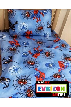 Spiderman-Einzelbettbezug-Set für Jungen mit blauen Laken - 3