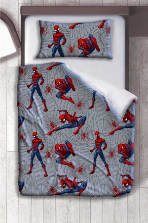 Spiderman-Einzelbettbezug-Set mit elastischen Laken. Spiderman-Einzelbettbezug - 1