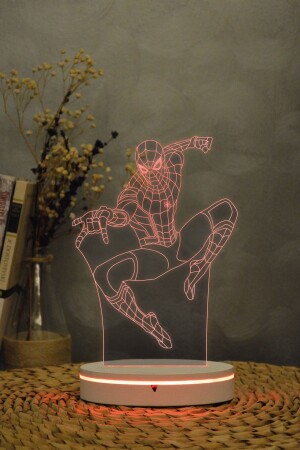 Spiderman , Marvel - 3 Boyutlu 16 Renk Dekoratif Gece Lambası 3d TYC00407348345 - 1