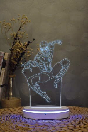 Spiderman , Marvel - 3 Boyutlu 16 Renk Dekoratif Gece Lambası 3d TYC00407348345 - 3