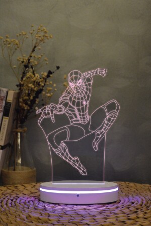 Spiderman , Marvel - 3 Boyutlu 16 Renk Dekoratif Gece Lambası 3d TYC00407348345 - 4