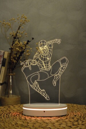 Spiderman , Marvel - 3 Boyutlu 16 Renk Dekoratif Gece Lambası 3d TYC00407348345 - 5