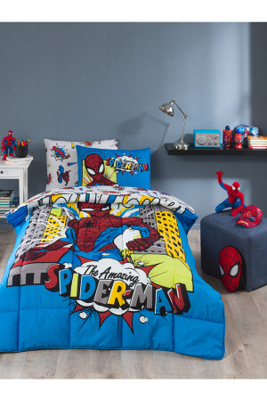 Spiderman New York Single Disney lizenziertes elastisches Spannbettlaken Kinderschlafset EVTEKSTILI-525643 - 4