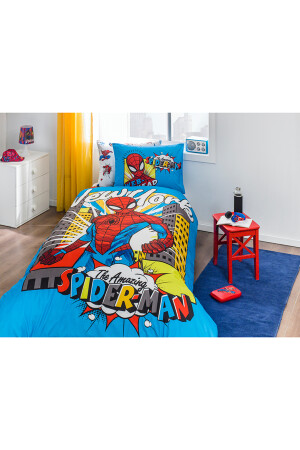 Spiderman New York Tek Kişilik Disney Lisanslı Lastikli Fitted Çarşaf Çocuk Nevresim Takımı PR-12617108 - 10