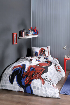 Spiderman Super Hero Single Disney lizenziertes elastisches Spannbettlaken Kinder-Bettbezug-Set PR-EVTEKSTILI-55304201327 - 6