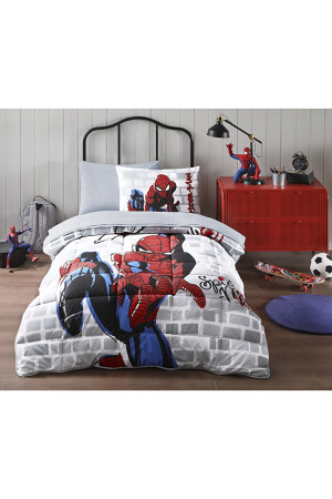 Spiderman Super Hero Single Disney lizenziertes elastisches Spannbettlaken-Kinderschlafset PR-EVTEKSTILI-55485801327 - 5