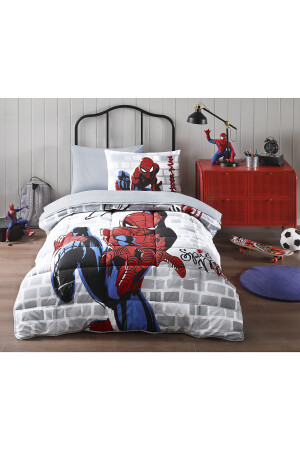 Spiderman Super Hero Single Disney lizenziertes elastisches Spannbettlaken-Kinderschlafset PR-EVTEKSTILI-55485801327 - 6