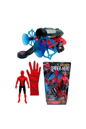 Spiderman Web-Wurfpfeil-Wurfhandschuhe mit Saugnapf, beleuchtetes Figurenspielzeug 01765 - 1