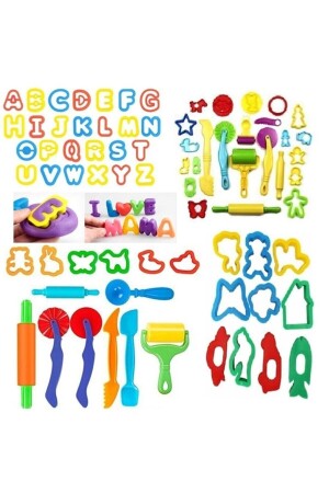 Spielteigform, 77-teiliges Modelliermasse-Set, Schleim-Kunststoff-Set, Ausstecher, pädagogisches Kinderspielzeug - 1