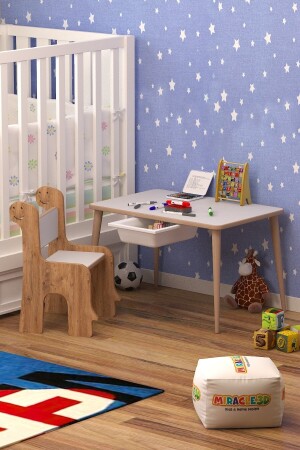 Spieltisch und Stuhl für Kinder, Aktivitätstisch, Schreib- und Abwischtisch TYC00812051728 - 3