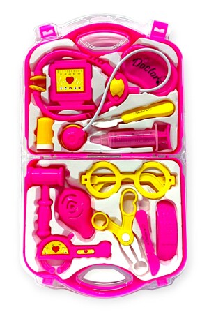 Spielzeug-Arztset aus Kunststoff mit Tasche, rosa, CE-zertifiziert - 2