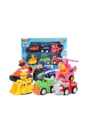 Spielzeug-Einsatzfahrzeuge, Set mit 6 Figuren und Fahrzeugen, Set mit sechs Figurenautos, Paw Petrol Y058, Pawpetrol6lı - 1