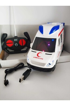 Spielzeug-Krankenwagen, wiederaufladbar, Fernbedienung, voll funktionsfähige Sirene, 3D-Lichtqualität, wiederaufladbares Auto, TYC00545046037 - 1