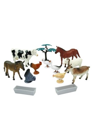 Spielzeug-Nutztier-Set im Eimer, 13-teilig, 23 cm - 2