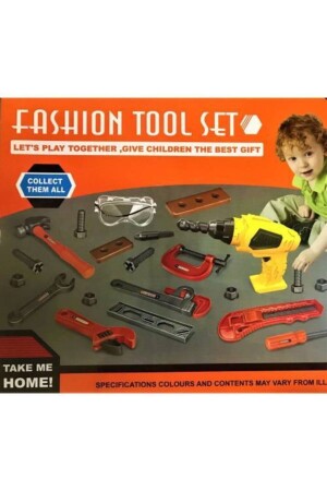 Spielzeug-Reparatur-Set, batteriebetrieben, Bohrmaschine, Spielzeughammer, Schraubendreher-Set, 18-teilig, MTKP01 - 2