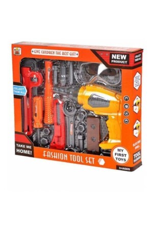 Spielzeug-Reparatur-Set, batteriebetrieben, Bohrmaschine, Spielzeughammer, Schraubendreher-Set, 18-teilig, MTKP01 - 1