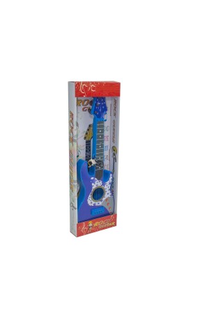 Spielzeug-Rockgitarre, Metallsaite, 45 cm, Blau - 4