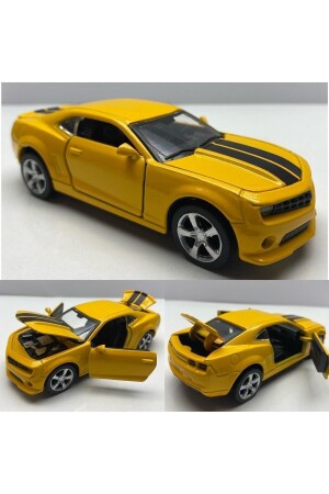 Spielzeugauto aus Druckguss, Metall, Chevrolet Camaro, Motorhaube, Kofferraum, aufklappbar, Pull-Drop, Modellauto 629371937927383 - 1