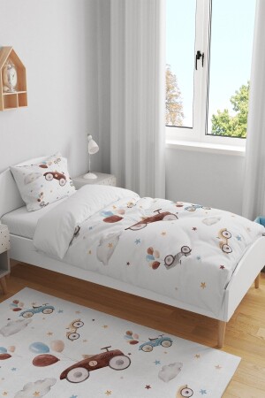 Spielzeugautos gemustertes Einzelbett-Set für Babys und Kinder - 4