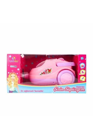 Spielzeugbatteriebetriebene niedliche Staubsaugermaschine mit Soundeffekten Pink 8682858233544 - 3