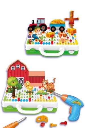 Spielzeugbohrer-Set – 340-teiliges Bohrer-Reparaturset und Spieltasche - 2