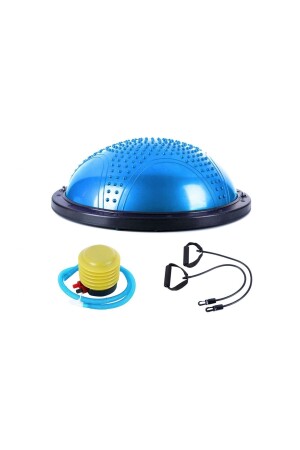 Spiky Massage Point Bosu Ball – Balance Half Pilates & Yoga Ball Blau - 1