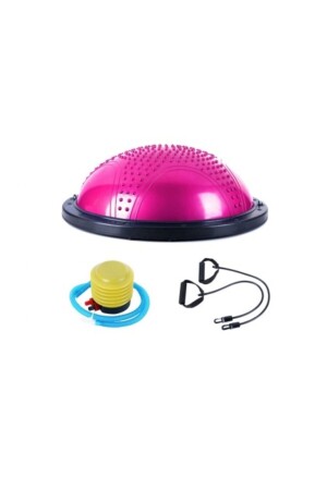 Spiky Massage Point Bosu Ball – Balance Half Pilates & Yoga Ball Pink - 1