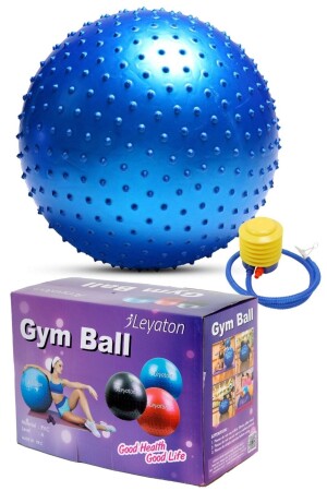 Spiky Yoga Pilates Aerobic Gymnastikball 65 cm Blau - 1