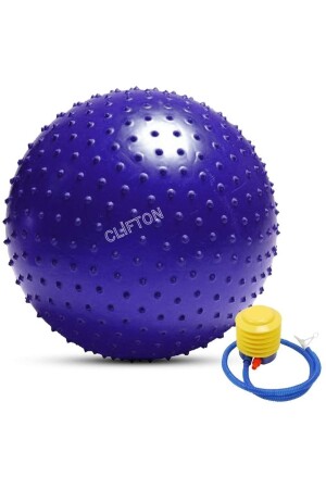 Spiky Yoga Pilates Aerobic Gymnastikball 65 cm lila Pumpe mit Geschenk - 1