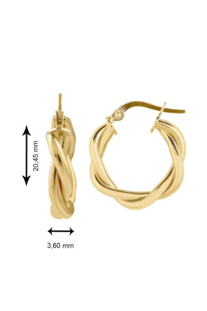 Spiral-Creolen für Damen aus 14 Karat Gold - 6