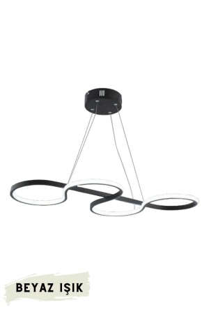 Spiral-Pendelleuchte, Premium-LED-Kronleuchter – weißes Licht – Schlafzimmer – Küche – Wohnzimmer – Zimmer – Flur, Schlangenschwarz - 2