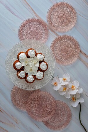 Spitze Rosa Weiß 7-teiliges Kuchen-/Dessert-Set 153. 03. 06. 6952 - 3