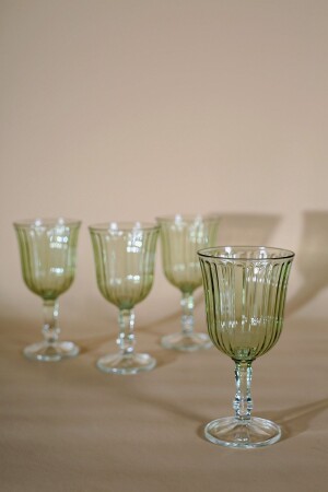 Splendid 4'lü Su Kadehi Seti Yeşil 240 Cc 301.02.SPL1121104RKL - Rakle