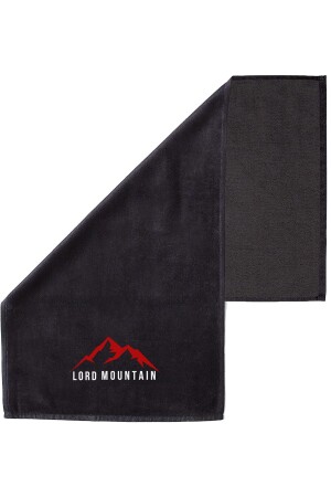 Spor Havlusu-Fitness Havlusu-Antreman Havlusu-%100 Pamuk Havlu-90x50 Cm Siyah - Lord Mountain