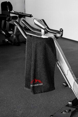 Sporthandtuch, Fitnesshandtuch, Trainingshandtuch, Handtuch aus 100 % Baumwolle, 90 x 50 cm, Schwarz - 4