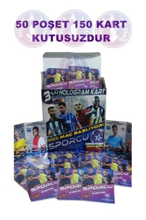 Sportlerkarte Premium Fußballspielerkarten 3er-Pack Hologrammkarten 50 Beutel 150 Karten ohne Box nbh. mit Hologramm50 - 1