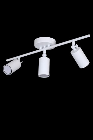 MNZ-Spoti تصميم حديث لون أبيض (ضوء أبيض) الفضاء LED صف مقهى - المطبخ 3-قطع شمعة SPOTİİİ131 - Fer Avize