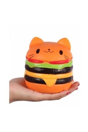 Squishy Big Size Hamburger Drop Toy Sukushi Toy Hamburger Höhe 9 cm mit Schlüsselanhänger - 1