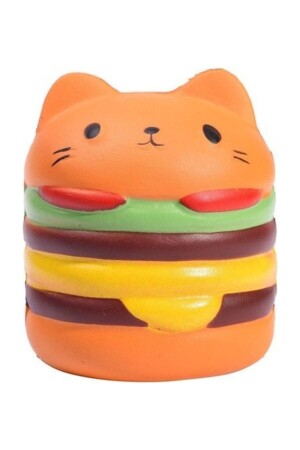 Squishy Big Size Hamburger Drop Toy Sukushi Toy Hamburger Höhe 9 cm mit Schlüsselanhänger - 4