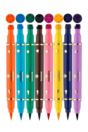 S&s 8 Renkli Çift Taraflı Neon Pen Eyeliner Seti - 1