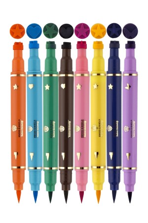 S&s 8 Renkli Çift Taraflı Neon Pen Eyeliner Seti SS8RPE - 1