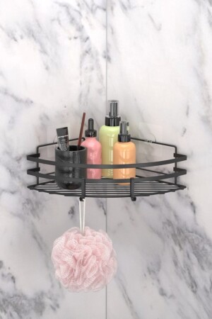 غرفة كرنر من غرفة المياه مع ملصق هوك مات أسود ST107H - Teknotel