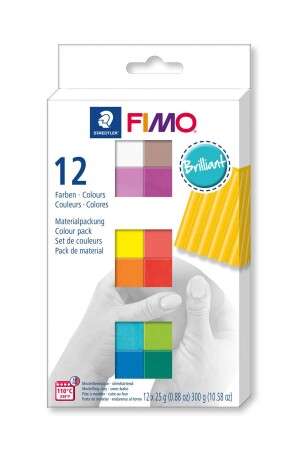 Staedtler 8023 C12-2 Set Modelleme Kili Fımo® Soft Multi Pack 25 Gram 12 Blok Brill - 1