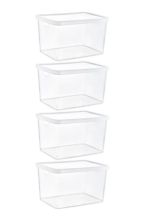 Stafi Mehrzweckbox mit Deckel, 18 l, 4er-Set, transparent, TRN-245SET3 - 2