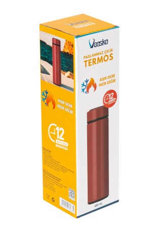 Stahl 480 ml Thermoskanne Rot - 1