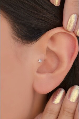 Stahl-Sternpiercing 6 mm Tragus Helix Knorpel Conch - 3