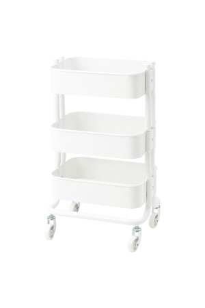 Stahlweißer Servicewagen 38x28x65 cm Badezimmer-Organizer-Regaleinheit mit Rollen Meridyendukkan ccv3c345ty - 1