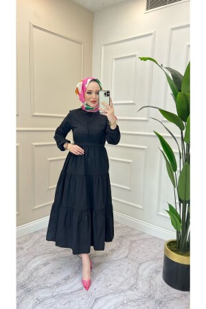 Standart Yaka Dügmeli Elbise standart5-h - İPEK TUTUŞ